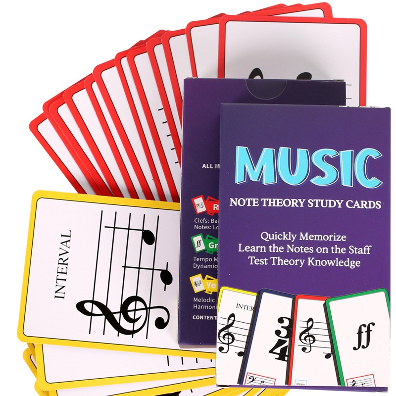 Blank Sheet Music Notebook - Schede flash musicali Tabella degli accordi