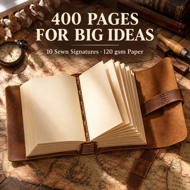 Taccuino da Viaggio in Pelle F - Vintage Leather Journal Notebook recensione e prezzo